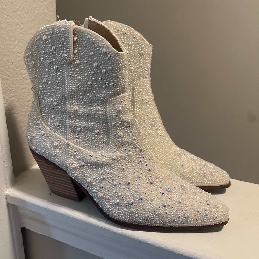 Betsy Johnson Diva Western Embellished Booties